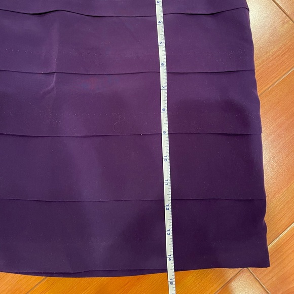 LOFT 5-Tiered Purple Petite Skirt - Picture 5 of 7